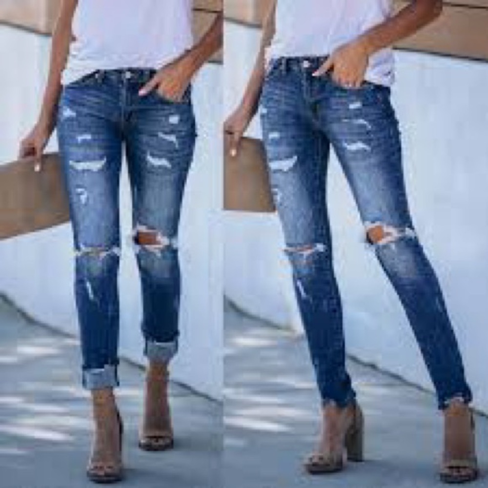 VICI Kancan Worldwide Distressed Frayed Skinny - 5/26